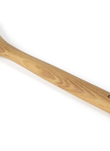 Calphalon Prime Cooking Spoon, 13-Inch Teak Wood Kitchen Spoon, Stirring Spoon for Mixing, Serving & Nonstick Cookware, Durable Moisture-Resistant Design