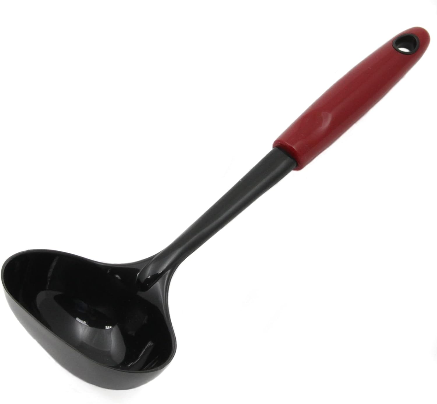 Chef Craft Select Nylon Soup Cooking Ladle, 12 inches, Red