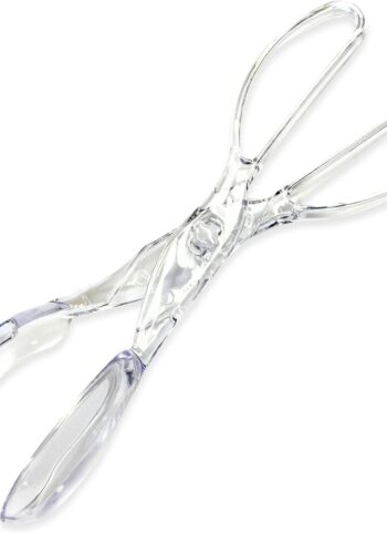 Chef Craft Premium Salad Scissor Tongs, 11.25 inch, Clear